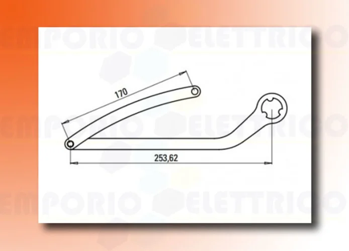 faac coppia di bracci n1d marrone nd3 1057283