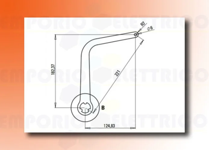 faac coppia di bracci n1d marrone nd5 1057303