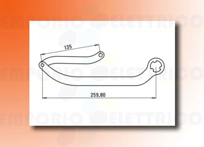 faac coppia di bracci n1d bianco nd8 105740