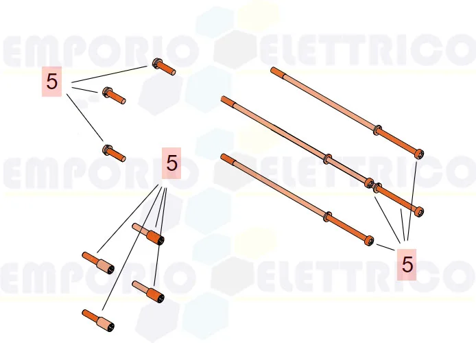 faac ricambio tiranti e viti serbatoio s450h 63003335