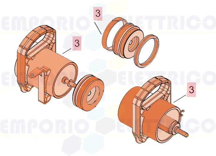 faac ricambio gruppo canna e pistone s800 180° 63003312