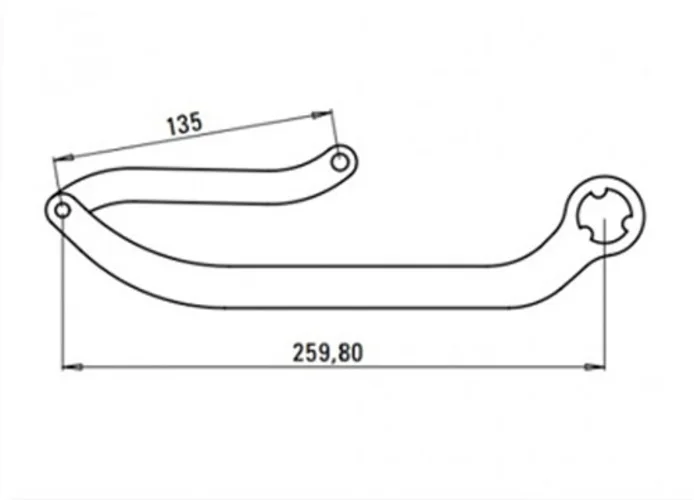 faac coppia di bracci n1d marrone nd8 1057403