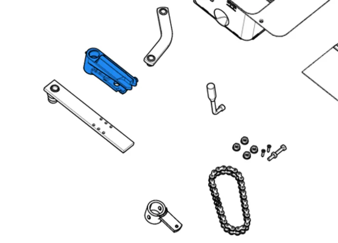 came ricambio leva aggancio sblocco cassa frog 119ria042