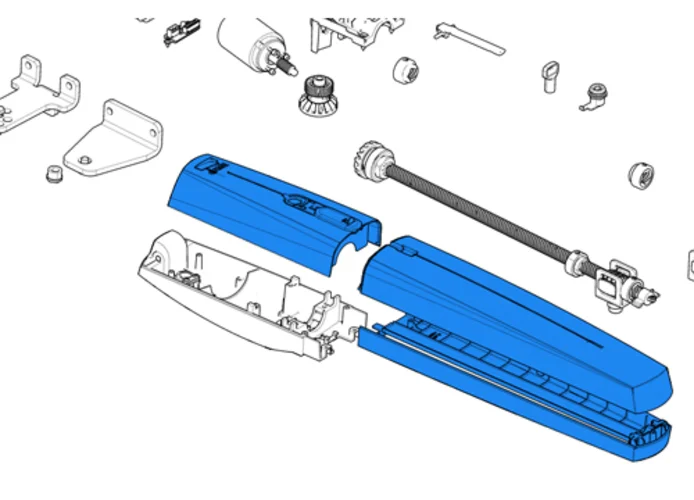 came ricambio gruppo plastiche est. ral7024 axi20-25 88001-0202