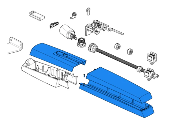 came ricambio gruppo plastiche esterne ral7024 axl 88001-0199