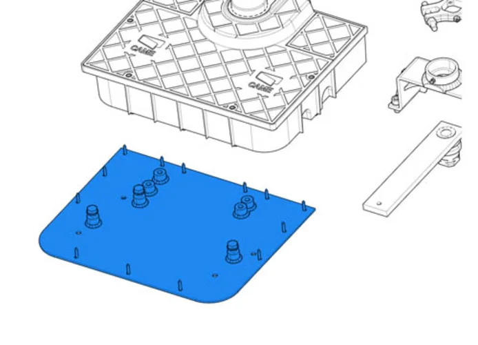 came ricambio fondo cassa frog-jc 119ria077