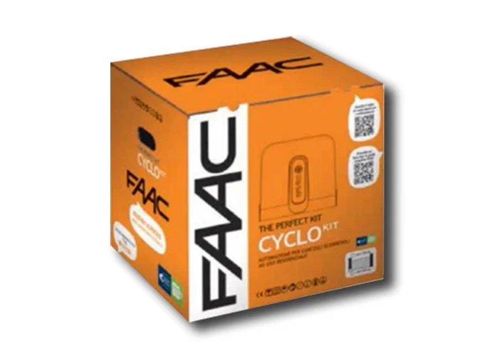 faac kit automazione 24v dc 400 kg cyclo/rapid kit perfect 105916fr