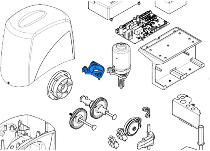 came ricambio flangia e guarnizione motore bx 119ribz017