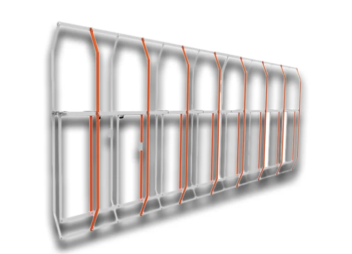 came rastrelliera in alluminio h=1300 mm (accessorio per 803xa-0270) 803xa-0350