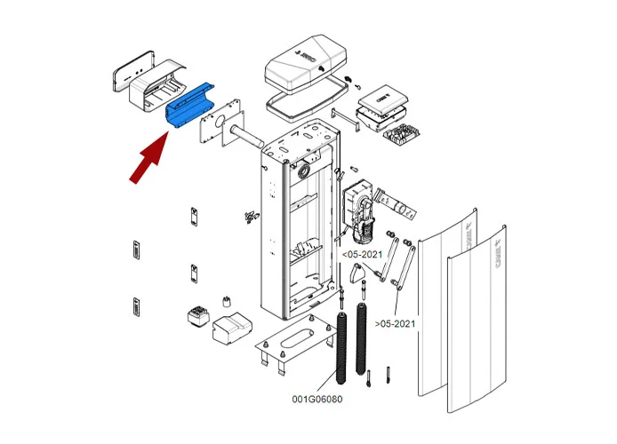 came ricambio flangia attacco asta barriera gt8 88003-0101