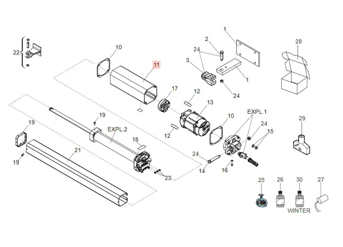 faac ricambio serbatoio x 402 7450005