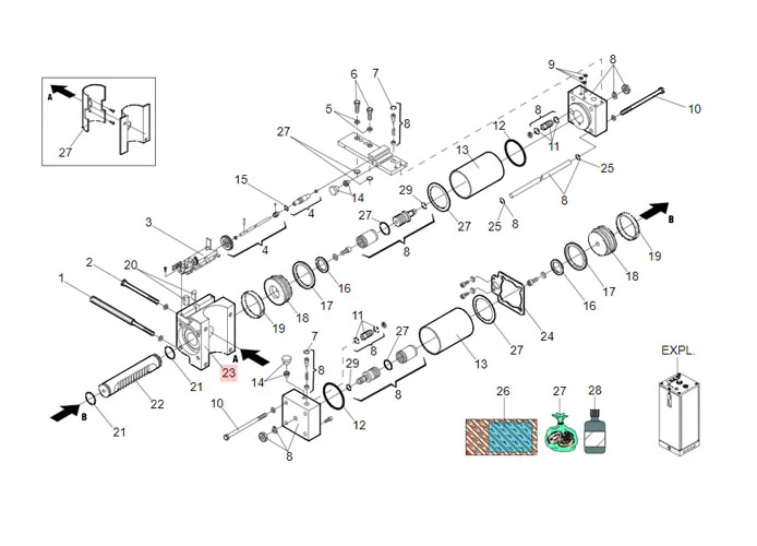 faac ricambio corpo centrale c/sblocco m.760 7160505