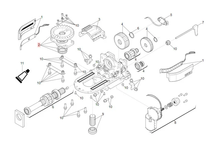 faac ricambio gruppo face gear s2500i 63003378