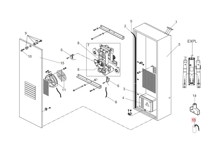 faac ricambio cnd pp16mf-400v ul recog.unip.conn 7600525