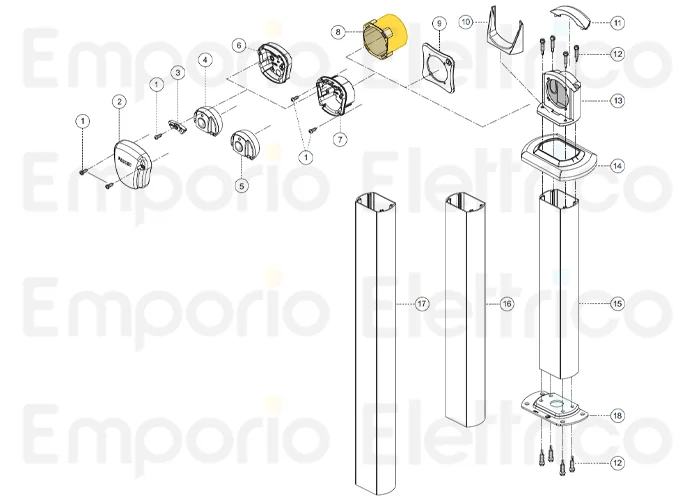 fadini ricambio contenitore da murare per fit 55 55008