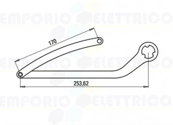 faac coppia di bracci n1d bianco nd3 105728