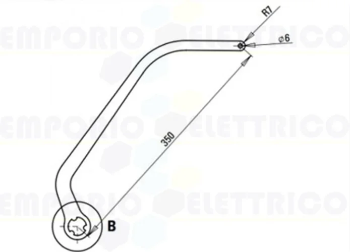 faac coppia di bracci n1d bianco nd6 105731