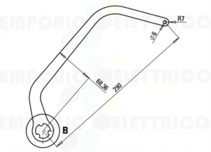 faac coppia di bracci n1d marrone nd7 1057323