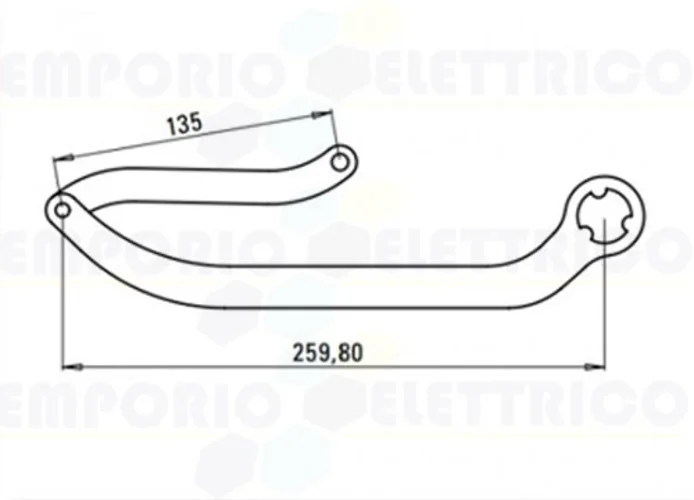 faac coppia di bracci n1d marrone nd8 1057403