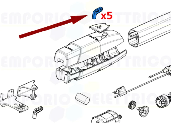 came ricambio 5pz chiave di sblocco ats30-50 88001-0240