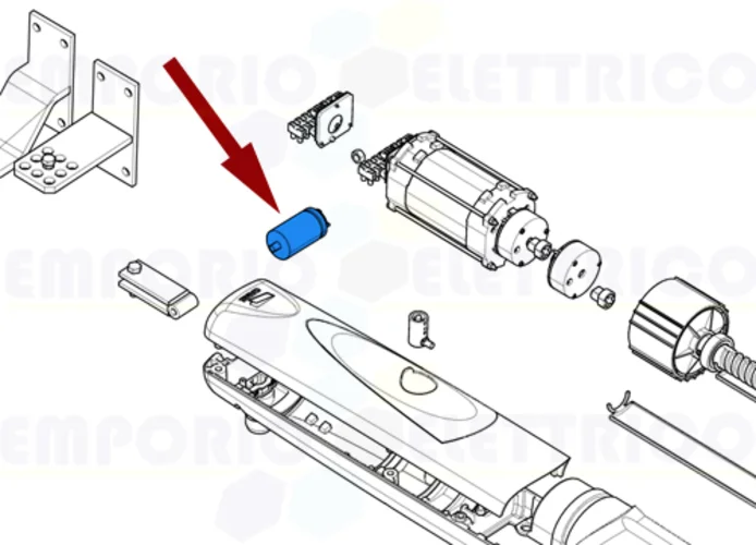 came ricambio condensatore 8 mF con cavi e codolo axo 119rir339