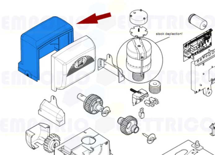 came ricambio coperchio motoriduttore bx 119ribx003