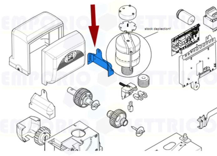 came ricambio carter protezione regolazioni destro bx 119ribx005