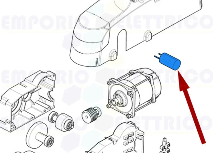 came ricambio condensatore 16 mF con cavi e codolo 119rir276