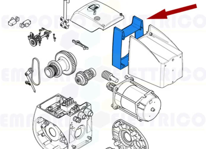 came ricambio prolunga calotta motore c-bx 119ricx043