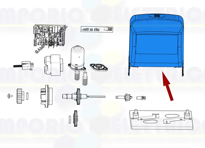 came ricambio coperchio motoriduttore bz 119ribz001