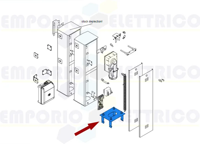 came ricambio piastra barriera gard 2,5-3,25-3,75-4m 119rig006 