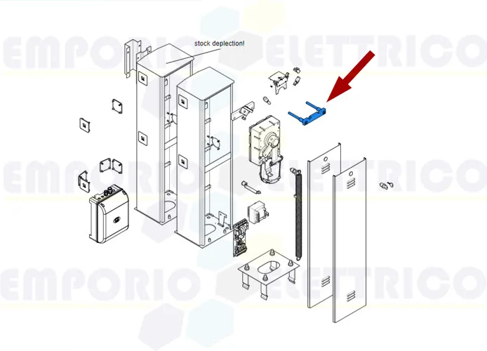 came ricambio fermo meccanico barriera 2,5-3,2-3,75-4m 119rig059 