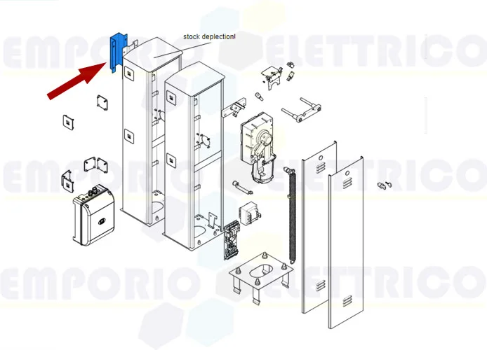 came ricambio flangia attacco asta 60x40 g2500 119rig085