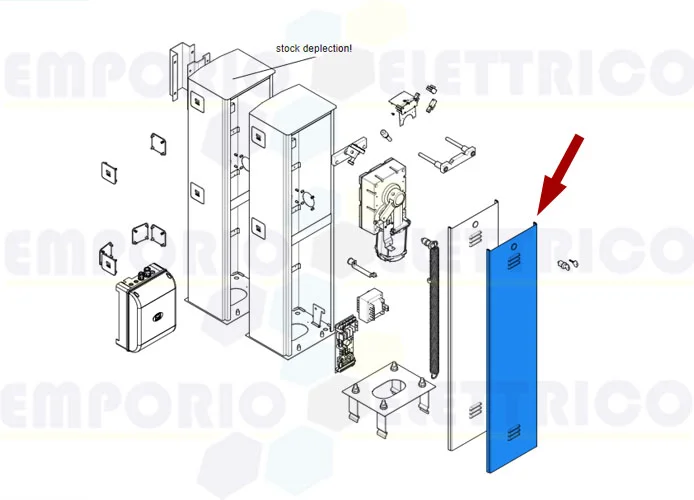 came ricambio porta armadio gard 2,5-3,25-4m 119rig226