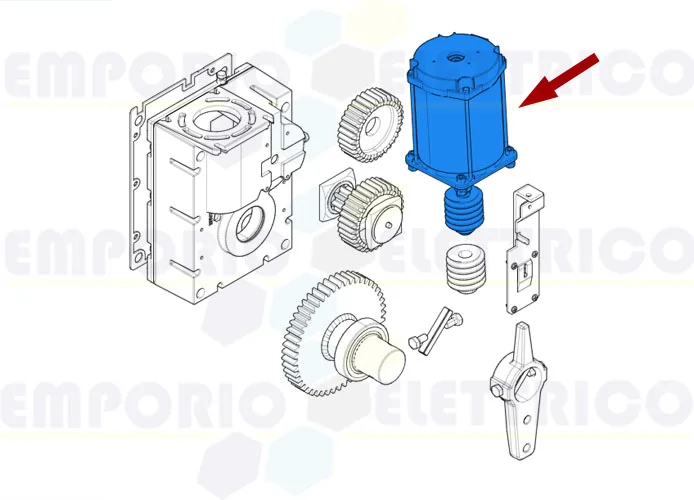 came ricambio gruppo motore gard 24v 119rig047