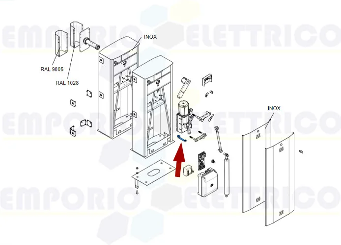 came ricambio gruppo serratura sblocco gard 119rig060