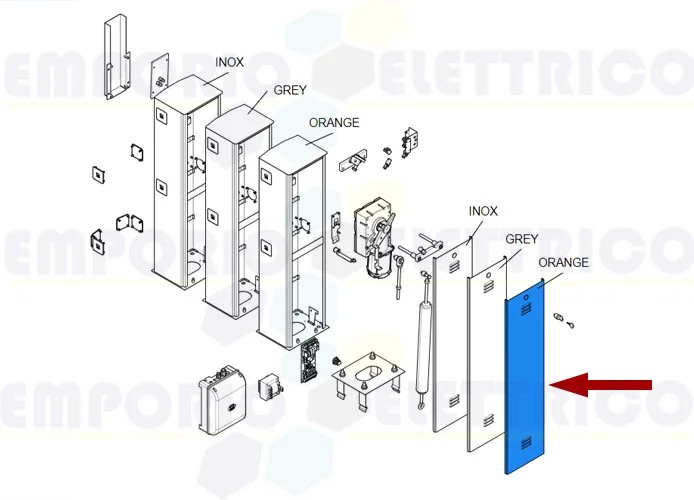 came ricambio porta armadio inox g4001 119rig070