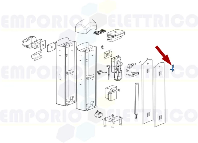 came ricambio gruppo serratura porta g3000 gard4 119rig411