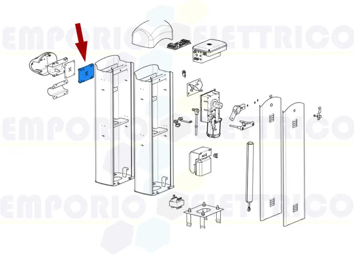 came ricambio piastra intermedia g3000 119rig420