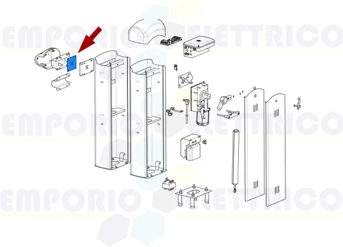 came ricambio piastra fissaggio motoriduttore g3000 119rig421 