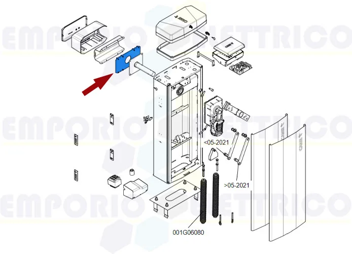 came ricambio piastra intermedia gt8 88003-0100