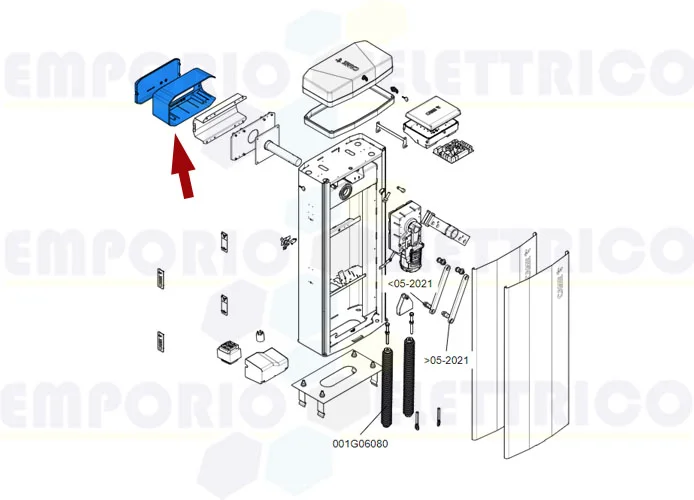 came ricambio coperchio attacco asta gt8 88003-0102