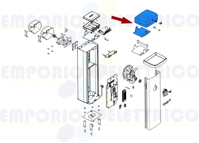 came ricambio coperchio serratura gpx40 88003-0043