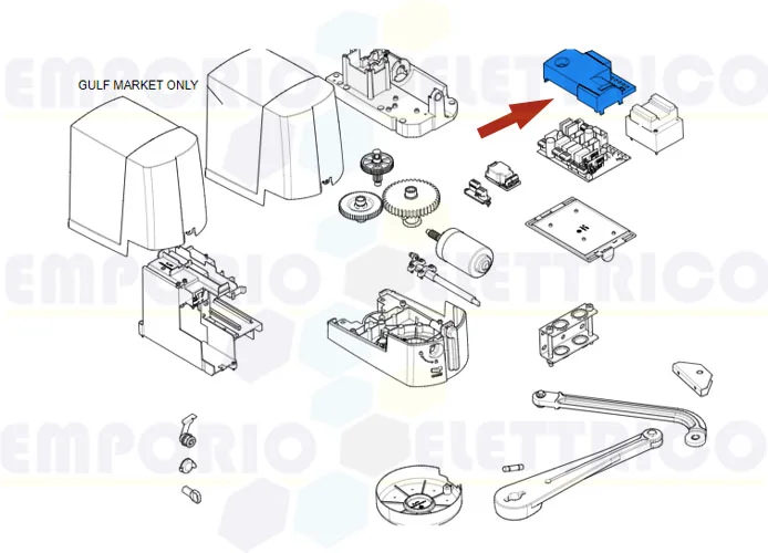 came ricambio coperchio scheda ftx 88001-0264