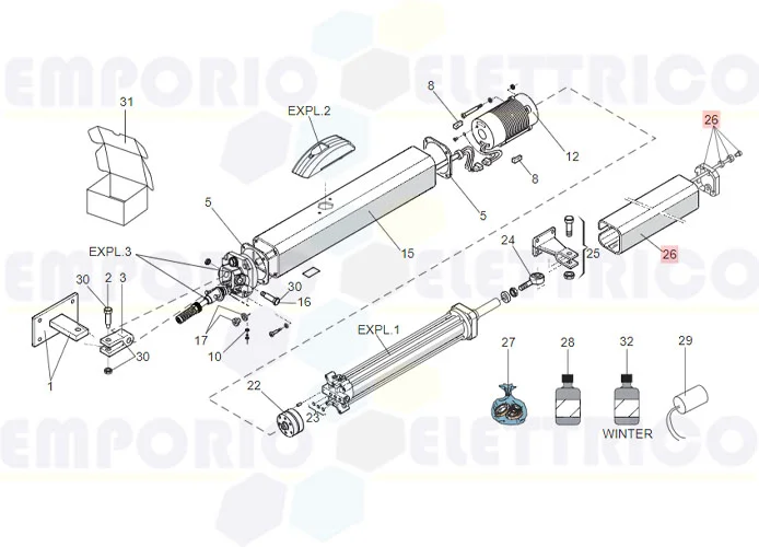 faac ricambio gruppo carter 400 63003331