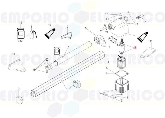 faac ricambio rotore 412-bat 746028