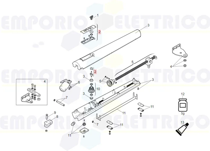 faac ricambio gruppo sblocco completo s418 63003356