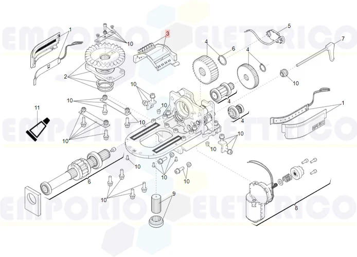 faac ricambio supporto connessioni s2500i 63003379