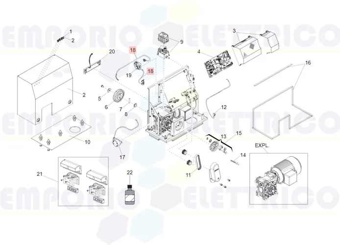 faac ricambio gruppo cavi finecorsa c851 63003210