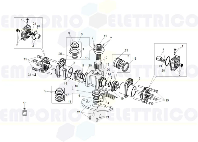 faac pagina ricambi per motore martinetto s800h enc 100° 